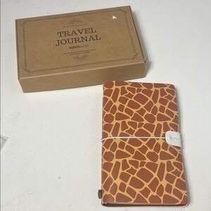 Innobeta Travel Journel Giraffe Print Leather Bound Notebook